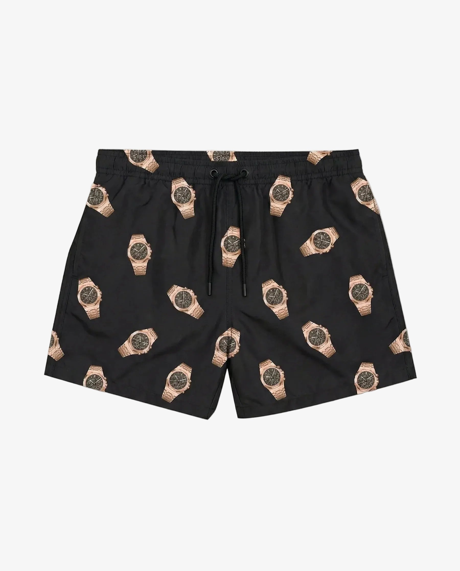Baron Filou Swim Shorts Allover Watches - Black - lab10menswear.nl