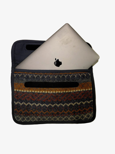Vintage Recycled Laptop Sleeve - Blue Twirl - Lab10 | LAB10STREETWEAR
