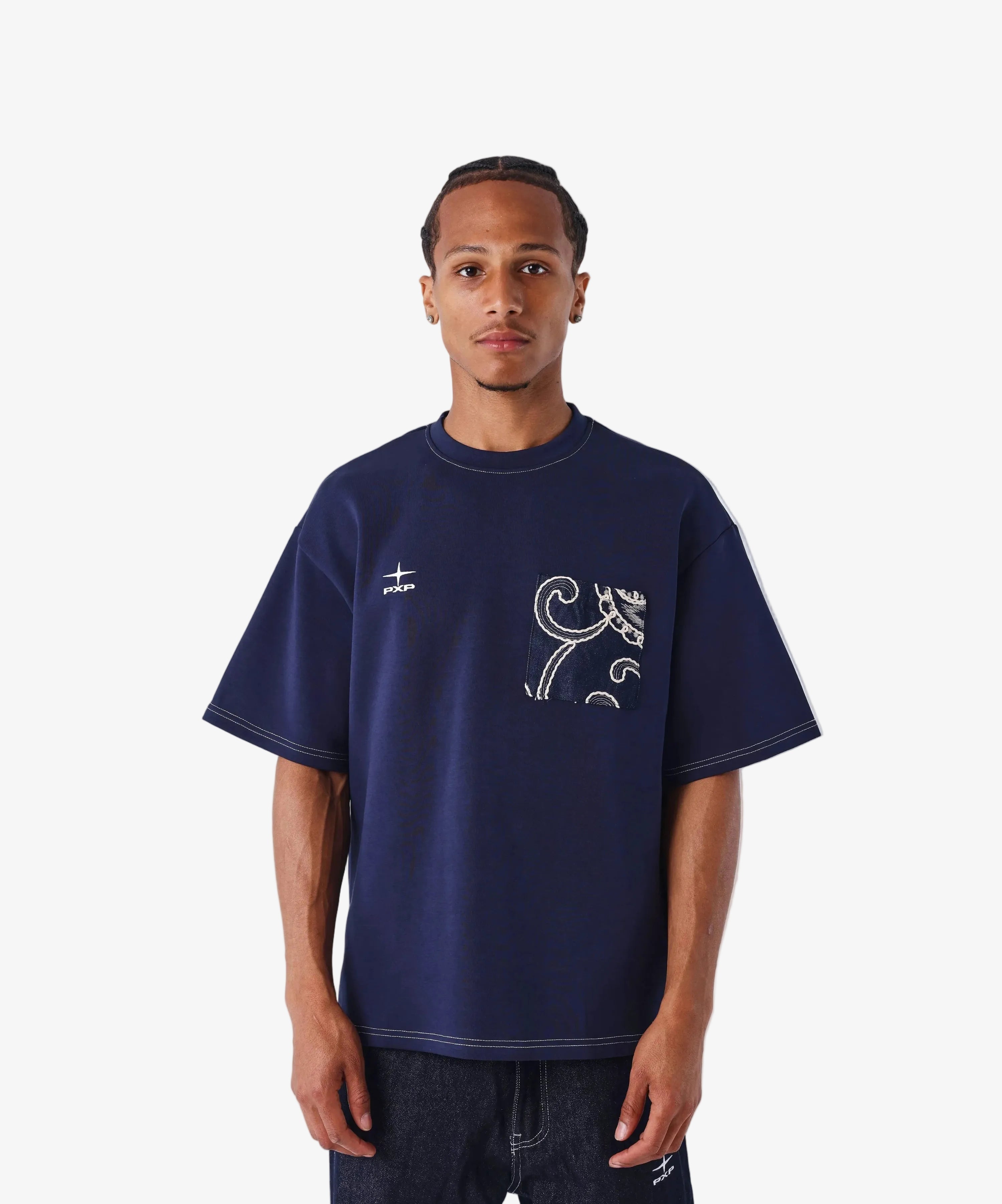 Bandana T-shirt Blauw - PXP | LAB10STREETWEAR