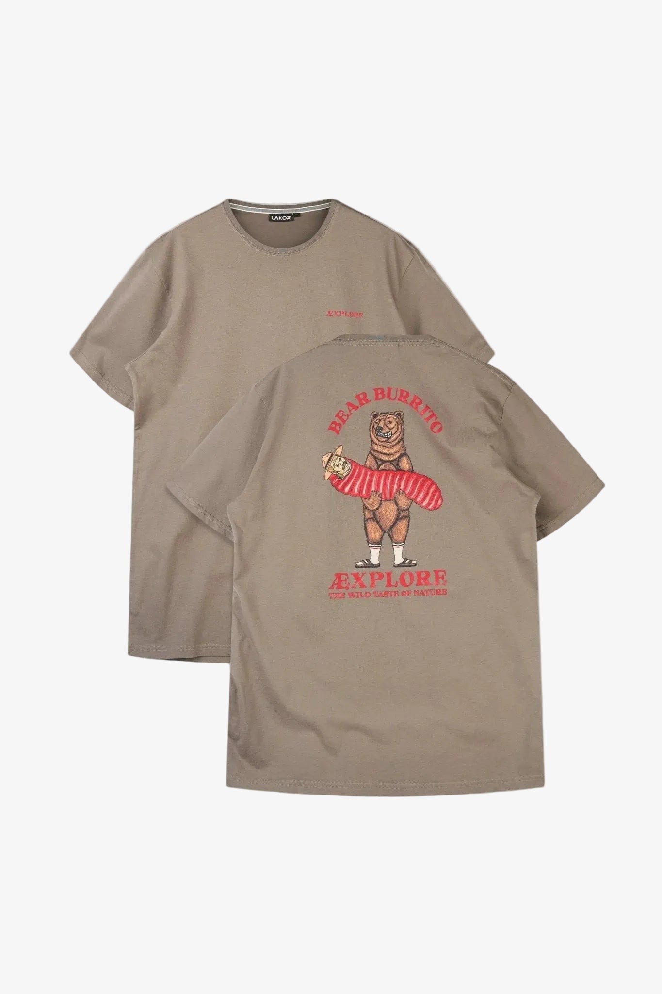 Bear Burrito T-Shirt - Morel - Lakor | LAB10STREETWEAR