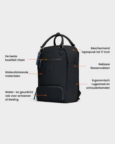 De Backpack - Black - Bagga | LAB10STREETWEAR