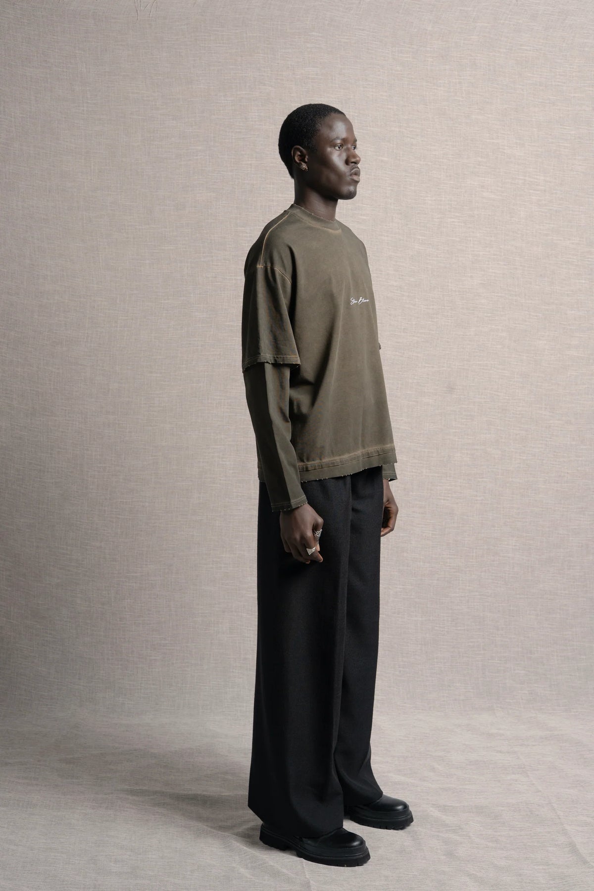 steven blanco Frames Double Sleeve T-Shirt Green