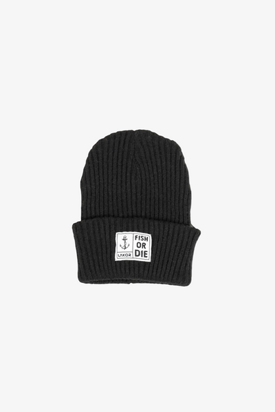 Fish or Die Beanie - Black - Lakor | LAB10STREETWEAR