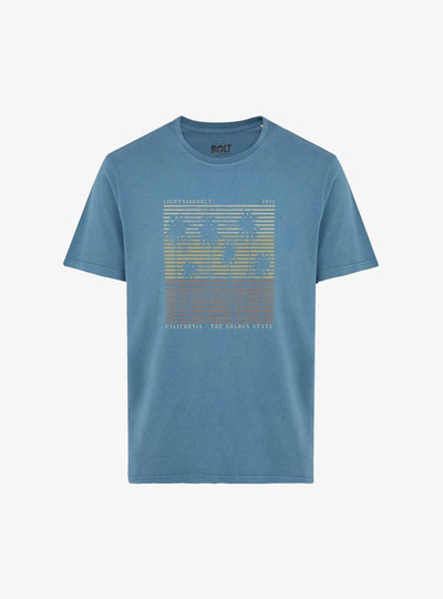 Golden State T-Shirt - Blauw - Lightning Bolt | LAB10STREETWEAR