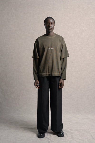 steven blanco Frames Double Sleeve T-Shirt Green