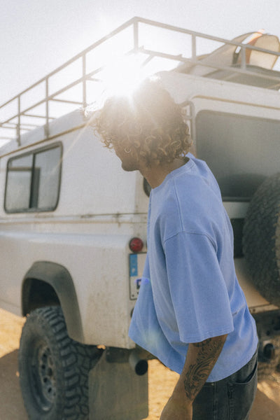 Mellow Angry Sun Tee - Denim Blue - Surf.inc | LAB10STREETWEAR