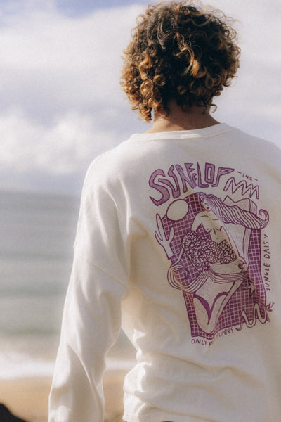 Only For Flippers Longsleeve - Vintage White - Surf.inc | LAB10STREETWEAR