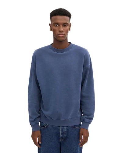 Colorfulstandard Organic Oversized Crew - Neptune Blue -lab10menswear.nl