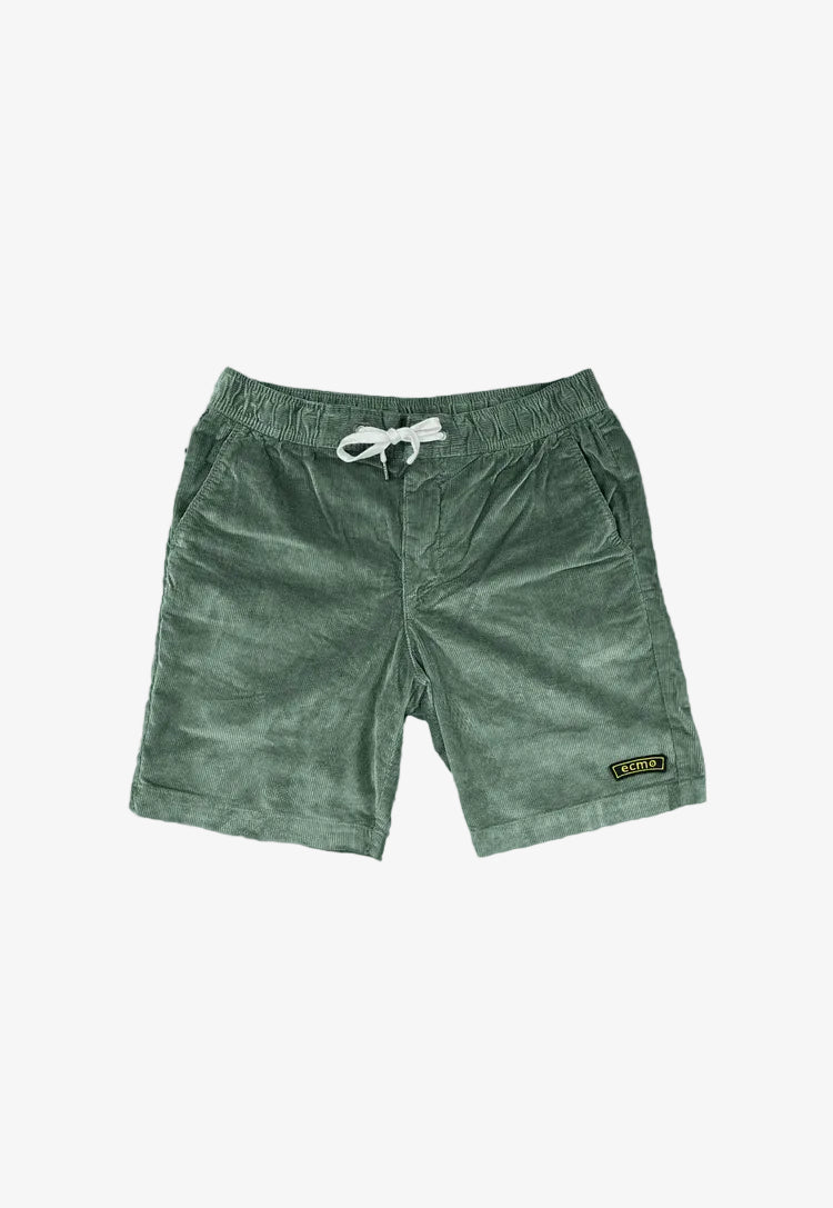 Corduroy Badge Shorts - Groen - Ecmo | LAB10STREETWEAR