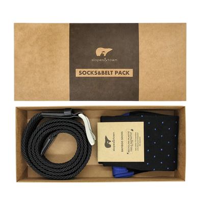 Sokken en Riem Geschenkdoos - Special Edition - Black - Slopes & Town | LAB10STREETWEAR