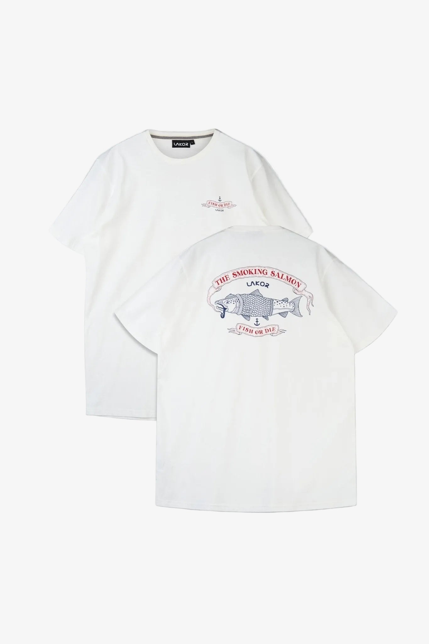 The Smoking Salmon T-Shirt - Star White - Lakor | LAB10STREETWEAR
