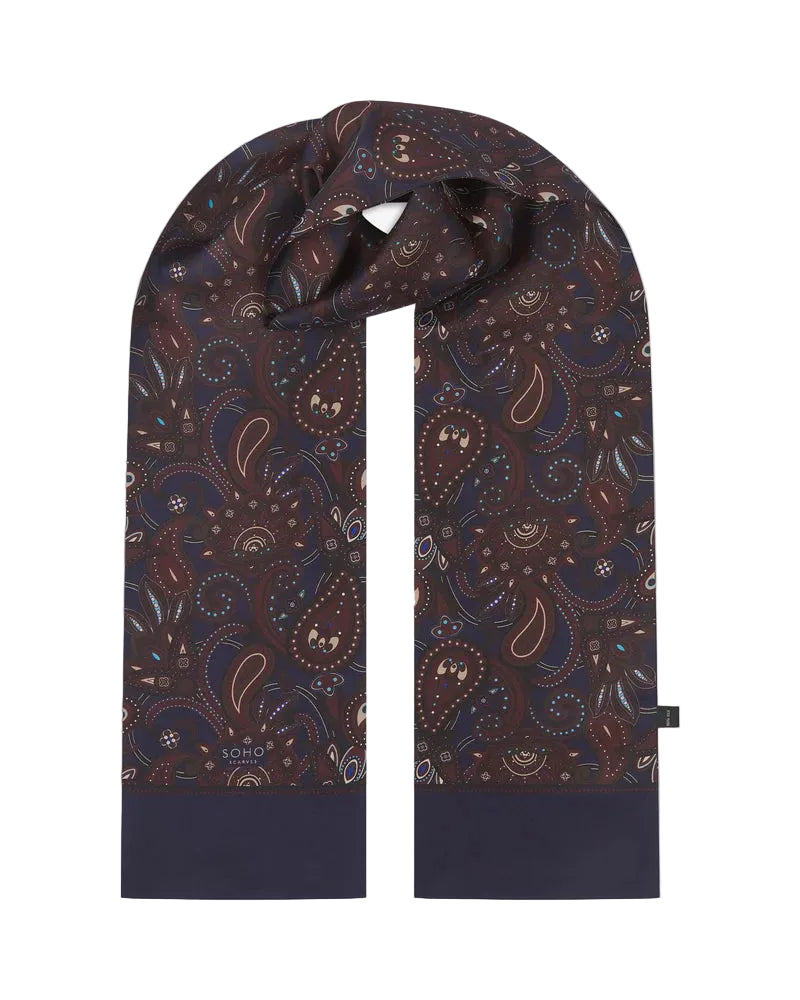 Silk Scarf - Windermere - Mahogany Daze